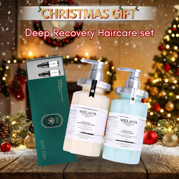 [SALE 15%] Weilaiya White Truffle Hair Repair Shampoo & Conditioner Set & Weilaiya Ginger Hair Root Nourishing Essence with Ginger Polygonum & 2 FREE travel-size 60ml Shower Gel