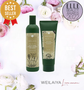 [SALE 10% & GET 3 TRAVEL-SIZE PRODUCT SET] Weilaiya Zingiber Officinale Juice Bright Hair Shampoo & Conditioner Set for Strong, Smooth & Silky Hair [For dry hair]