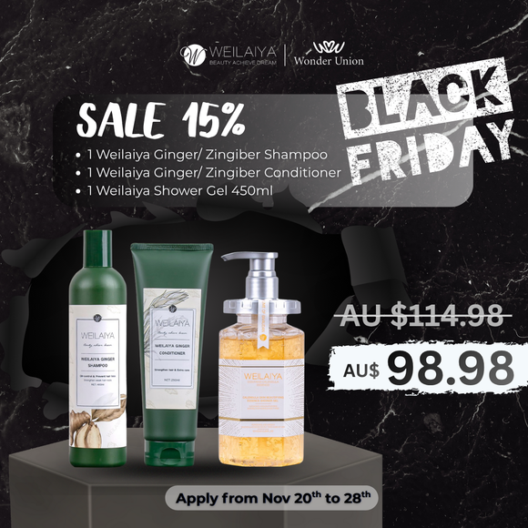 GIFT SET - Weilaiya Zingiber Shampoo & Conditioner & Shower Gel 450ml