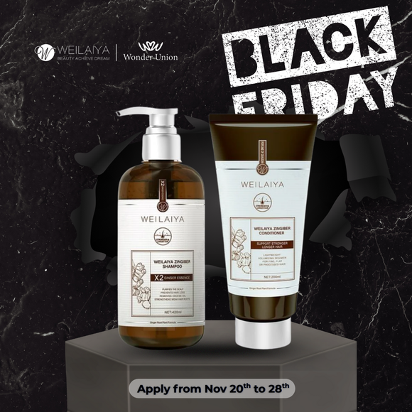 [SALE 30%] Weilaiya Ginger Detox Shampoo & Conditioner for hair growth and anti-aging scalp
