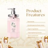 Combo Weilaiya Camellia Shower Gel and Damask Rose Shower Gel AND SPECIAL GIFT $39