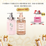 Combo Weilaiya Camellia Shower Gel and Damask Rose Shower Gel AND SPECIAL GIFT $39