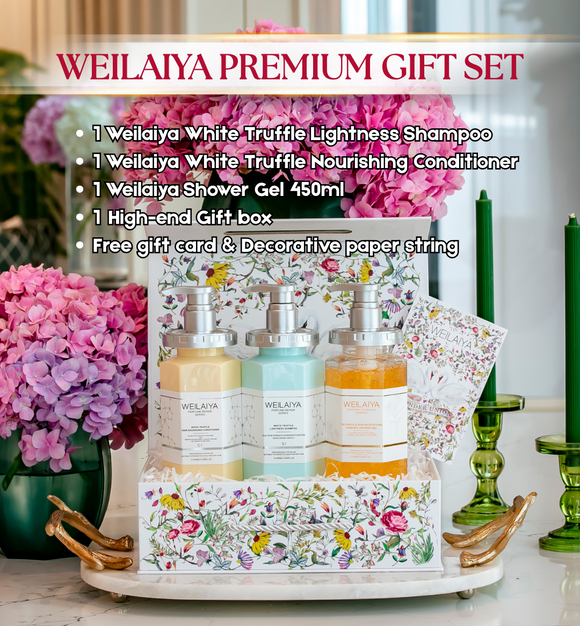GIFT SET - Weilaiya White Truffle  Shampoo & Conditioner & Shower Gel & Gift Box