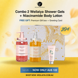 SALE 20% - 𝐀𝐔$ 𝟏𝟐𝟐🩵COMBO 2 Weilaiya Shower Gels & 1 Body Lotion