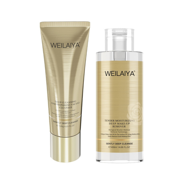 MakeUp Remover & Facial Cleanser COMBO - Free Travel-sized Shower Gel