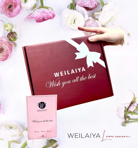 WEILAIYA RED GIFT BOX WITH GREETTING CARD