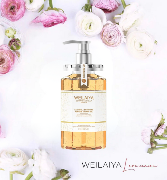 Weilaiya Calendula Smoothing Perfume Shower Gel & FREE travel-sized new edition
