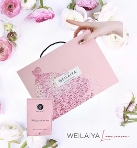 WEILAIYA PINK GIFT BOX WITH GREETTING CARD