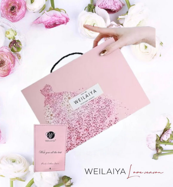 WEILAIYA PINK GIFT BOX WITH GREETTING CARD
