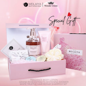 WEILAIYA DAMASK ROSE SHOWER GEL & FRAGRANCE BODY LOTION GIFT SET