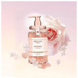 Combo 2 bottles of Damask Weilaiya Grand Rose Extracts Whitening Shower Gel 450ml with 1 free bath cotton