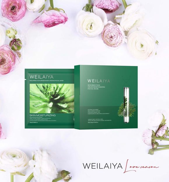 WEILAIYA Resurrection Grass Moisturizing Facial Mask - 28ml*10pcs