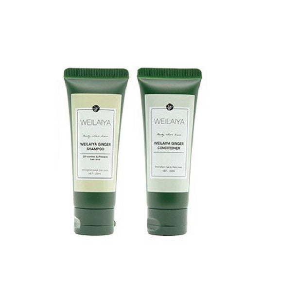 [For oily hair] Mini set Weilaiya Ginger Shampoo & Conditioner Set for Hair Loss & Hair Growth