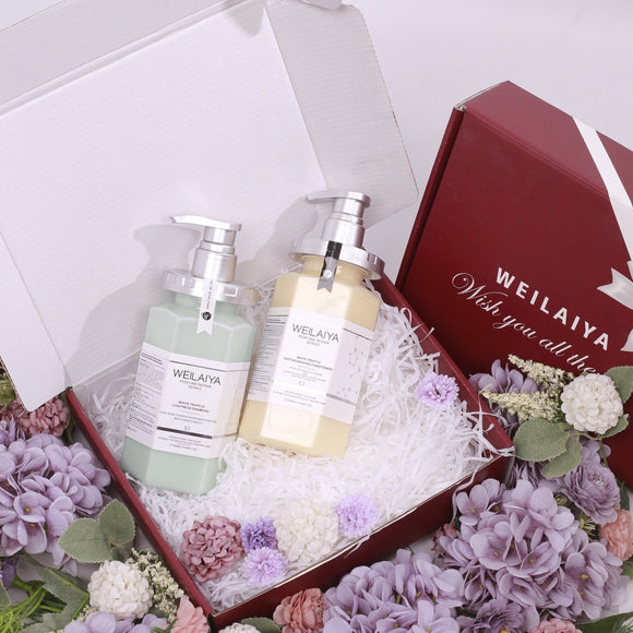 WEILAIYA WHITE TRUFFLE HAIR REPAIR SHAMPOO & CONDITIONER GIFT BOX