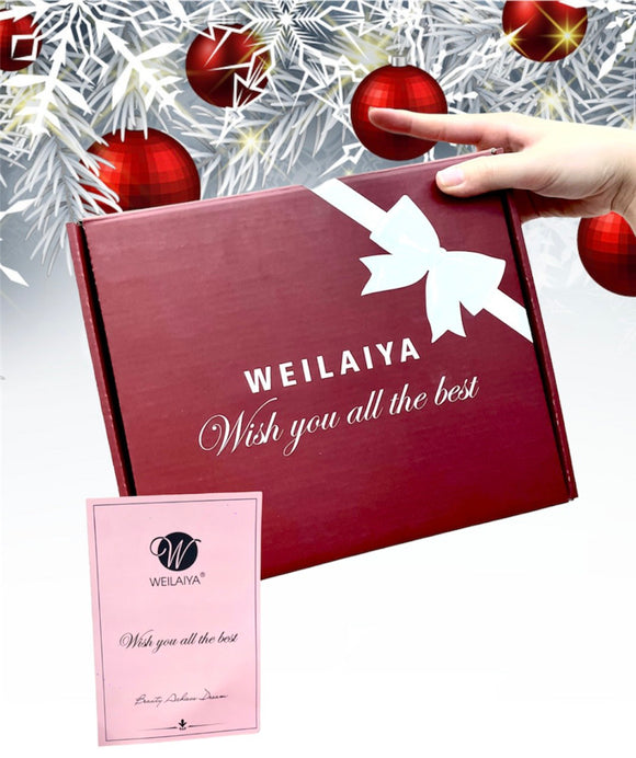 WEILAIYA RED GIFT BOX WITH GREETTING CARD